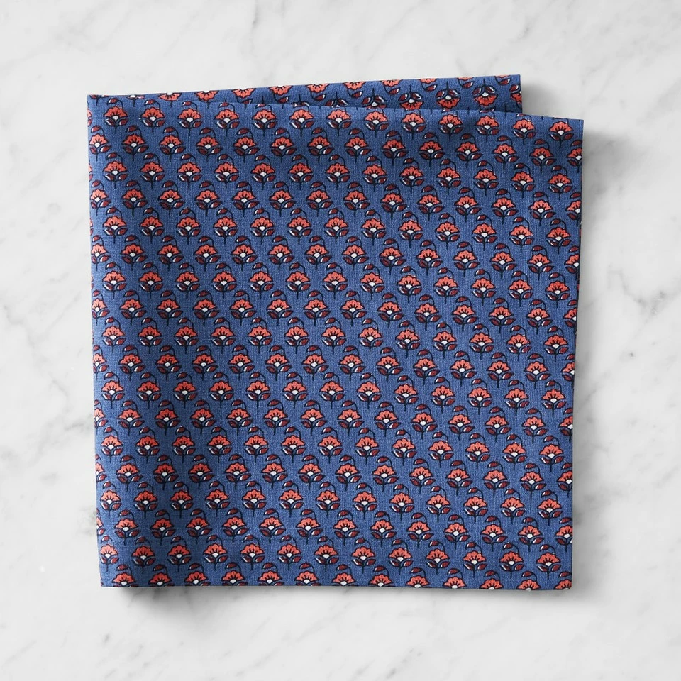 AERIN Small Block Print Napkins, Set of 4 - Plum Floral 2 AERIN Small Block Print Napkins, Set of 4 - Plum Floral