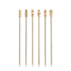 Antique Brass Cocktail Picks, Set of 6