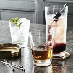 Antique Brass Hammered Coasters with Holder, Set of 4 -Deals BAR Store antique brass hammered coasters with holder 202240 0081 gold swirl highball glasses set of 4 z