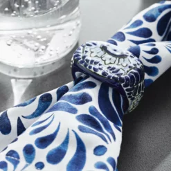 Azulete Napkin Rings, Set of 4 -Deals BAR Store azulete napkin rings 202239 0002 azulete napkin rings set of 4 1 z