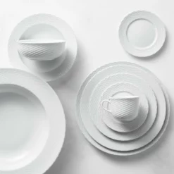 Pillivuyt Basketweave Bread & Butter Plates -Deals BAR Store basketweave bread butter plate 202223 0013 pillivuyt basketweave porcelain salad plates z