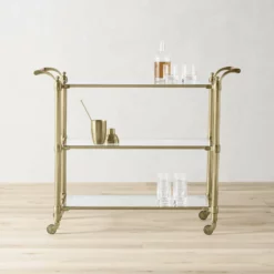 Beckett Bar Cart, Brass -Deals BAR Store beckett bar cart 202237 0018 beckett bar cart 2 z