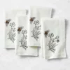 Bee Embroidered Napkins, Set of 4 -Deals BAR Store bee embroidered napkins 202229 0370 img2z