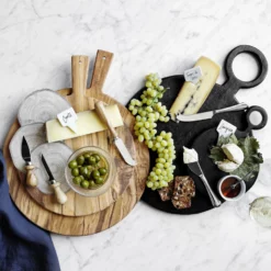 Black Wood Round Cheese Boards -Deals BAR Store black wood round cheese board 202227 0008 olivewood round cheese board with cheese knives z