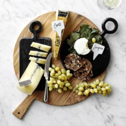 Black Wood Round Cheese Boards -Deals BAR Store black wood round cheese board 202227 0009 black wood rectangular cheese boards z
