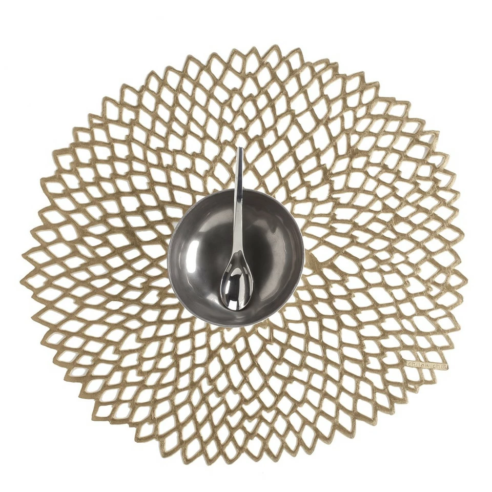 Chilewich Dahlia Brass Placemat 5 Chilewich Dahlia Brass Placemat - Image 3