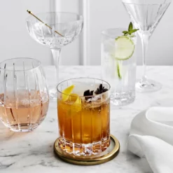 Dorset Crystal Double Old-Fashioned Glass, Each -Deals BAR Store dorset crystal double old fashioned glass 202233 0019 dorset champagne coupe glasses z