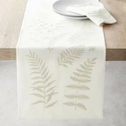 Embroidered Flora Table Runner