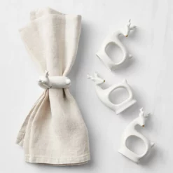 Figural Deer Napkin Rings, Set of 4