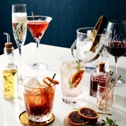 Fiore Double Old-Fashioned Glasses -Deals BAR Store fiore cut double old fashioned glasses 202220 0012 shaped antique brass cocktail picks set of 6 z