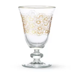 Gold Floral Goblet