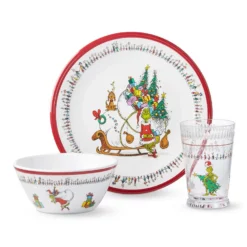 The Grinchâ„¢ Kids 3-Piece Melamine Set