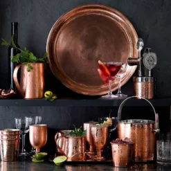 Hammered-Copper Ice Bucket With Lid -Deals BAR Store hammered copper ice bucket with lid 202240 0066 hammered copper ice bucket with lid z
