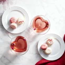 Heart Double-Wall Latte Mugs