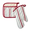 Festive Stripe Oven Mitt & Potholder Set -Deals BAR Store holiday stripe oven mitt pot holder set 202214 0511 img97z