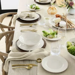 Rustic Ceramic Dinner Plates -Deals BAR Store italy rustic ceramic dinner plates 202231 0147 fringed napkins set of 4 z