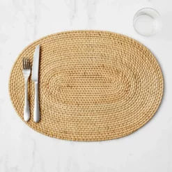 Light Woven Oval Placemat