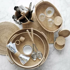 Light Woven Utensil Caddy -Deals BAR Store light woven utensil caddy 202230 0004 light woven charger z