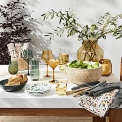 Light Woven Utensil Caddy -Deals BAR Store light woven utensil caddy 202231 0002 rustic outdoor melamine bowls z