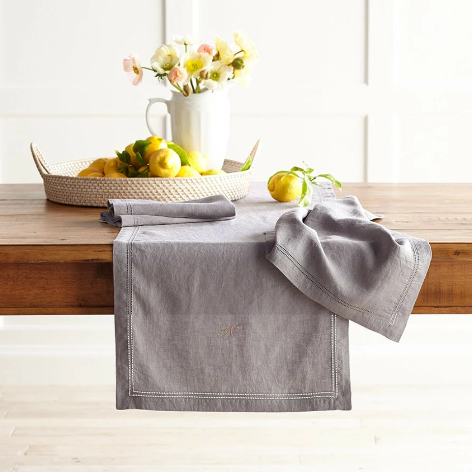Linen Double Hemstitch Linens Collection 3 Linen Double Hemstitch Linens Collection