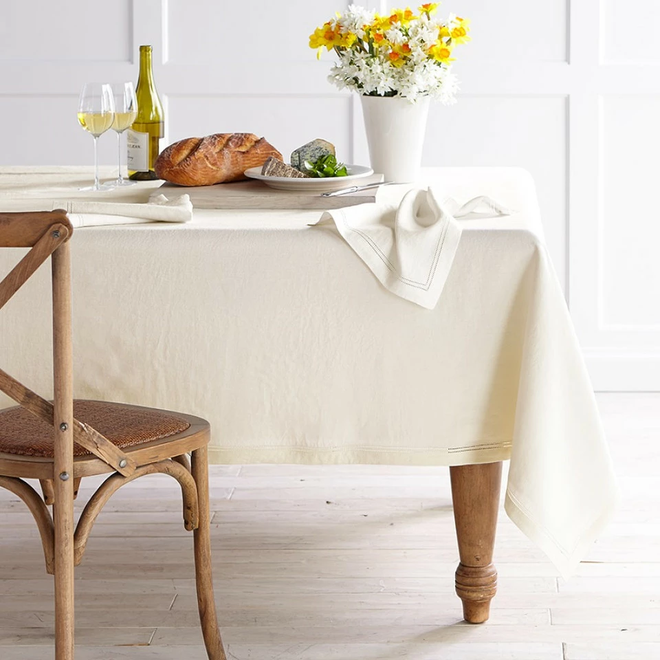 Linen Double Hemstitch Tablecloth 3 Linen Double Hemstitch Tablecloth