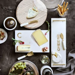 Marble & Brass "Cheese" Rectangular Board -Deals BAR Store marble and brass cheese rectangular board 202240 0086 lsa shallow glass bowl with ash z