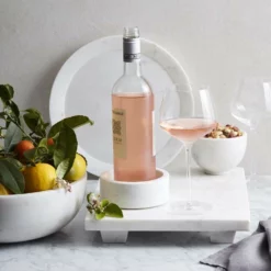 Marble Wine Coaster - White -Deals BAR Store marble wine coasters 202240 0109 marble round platter z