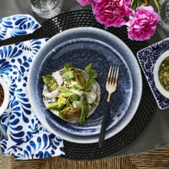 Mexico Vin Azul Napkins, Set of 4 -Deals BAR Store mexico vin azul napkins 202234 0035 cyprus reactive glaze dinner plates z