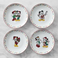 Disney Mickey Mouse and Minnie Mouse™ Festive Plates, Set of 4 -Deals BAR Store mickey and minnie dinner plate 202237 0043 disney mickey mouse and minnie mouse holiday plates set of z