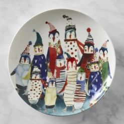 Natale Penguin Salad Plates, Set of 4