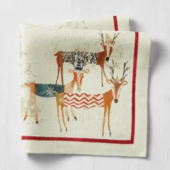 Natale Reindeer Napkins, Set of 4