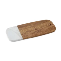 Olivewood & White Marble Rectangular Board
