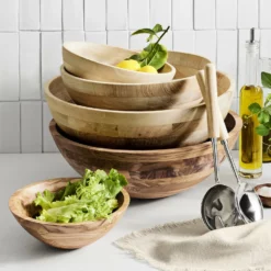 Olivewood Salad Bowls -Deals BAR Store olivewood salad bowl 202233 0021 ash wood salad servers z