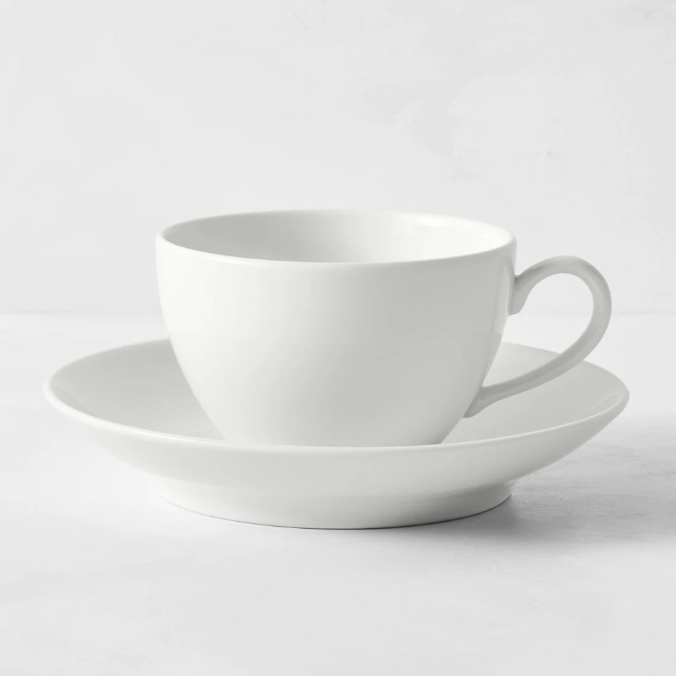 Pillivuyt Coupe Porcelain Cup & Saucer 3 Pillivuyt Coupe Porcelain Cup & Saucer - Image 2