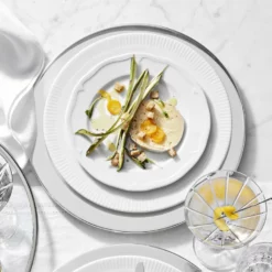 Pillivuyt Plisse Porcelain Dinner Plates -Deals BAR Store pillivuyt plisse dinner plates 202236 0045 metal silver chargers 1 z