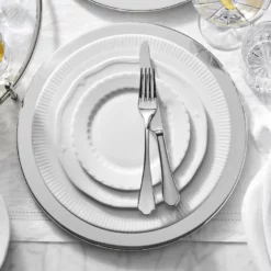 Pillivuyt Plisse Porcelain Dinner Plates -Deals BAR Store pillivuyt plisse dinner plates 202236 0045 metal silver chargers z