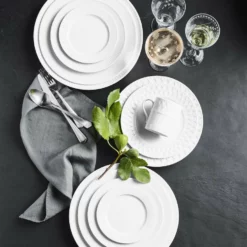 Pillivuyt Plisse Porcelain Dinner Plates -Deals BAR Store pillivuyt plisse dinner plates 202240 0003 pillivuyt perle porcelain bread butter plates set of 4 z
