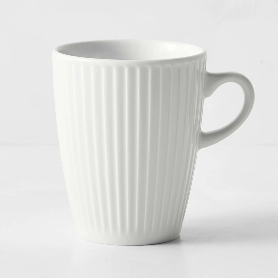 Pillivuyt Plisse Porcelain Mugs 3 Pillivuyt Plisse Porcelain Mugs