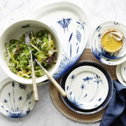 Printemps Bleu Dinnerware Collection -Deals BAR Store printemps bleu dinnerware collection 202227 0010 printemps bleu appetizer plates set of 4 z