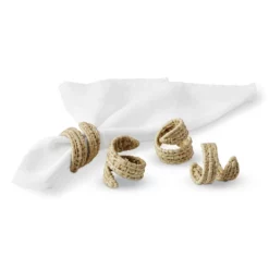 Raffia Napkin Ring, Set of 4