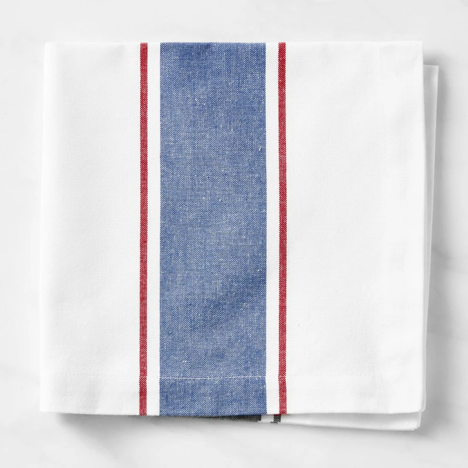 Red, White & Blue Stripe Napkins, Set of 4 2 Red, White & Blue Stripe Napkins, Set of 4