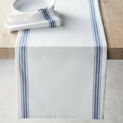 Restaurant Stripe Table Runner, Blue