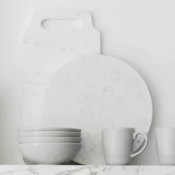 Round Marble Cheese Board, 38 cm -Deals BAR Store round marble cheese board 15in 202239 0202 open kitchen by williams sonoma matte coupe bowls z