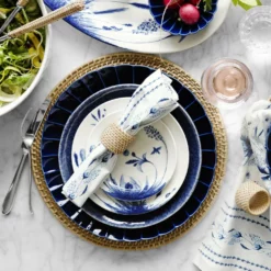 Scalloped Charger -Deals BAR Store scalloped charger 202227 0002 printemps bleu napkins set of 4 2 z