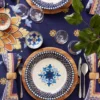 Sicily Dinner Plate, Blue Rim
