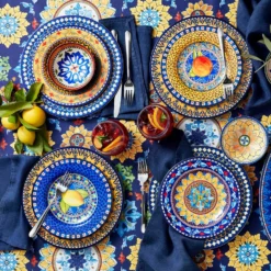 Sicily Outdoor Melamine Dinner Plates, Yellow -Deals BAR Store sicily melamine dinner plates yellow set of 4 202240 0101 sicily outdoor melamine salad plates mixed z