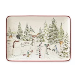 Snowman Rectangular Serving Platter