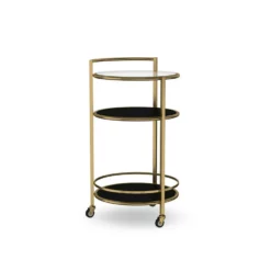 Stowe Round Bar Cart, Brass -Deals BAR Store stowe round bar cart 202217 0027 stowe round bar cart z