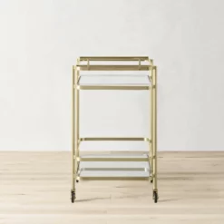 Truman Bar Cart - Antique Brass -Deals BAR Store truman bar cart 202237 0018 truman rectangular bar cart 1 z