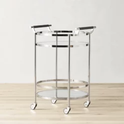 Truman Round Bar Cart, Antique Brass, Saddle Leather -Deals BAR Store truman round bar cart 202237 0009 truman round bar cart z